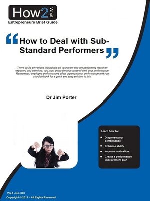 cover image of How to Deal with Sub-Standard Performers